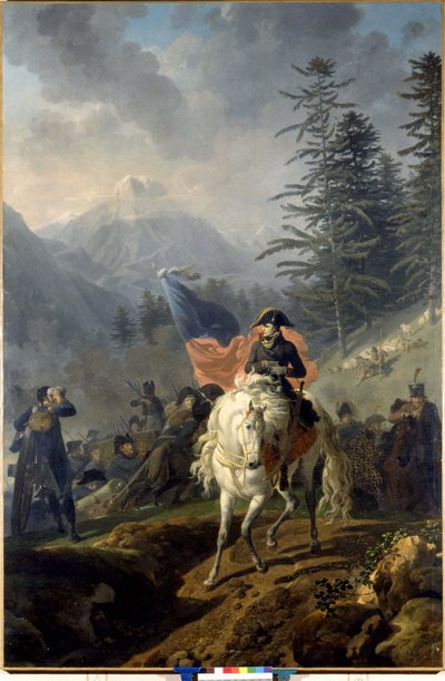 サン・ベルナール峠を越えたナポレオン・ボナパルト - Nicolas-Antoine Taunay作、油彩画 作： Nicolas Antoine Taunay