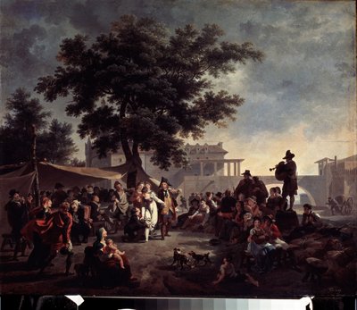 素朴なカントリー ウェディング。 Nicolas Antoine Taunay (1755-1830) の絵画。 木に油彩、41 x 56 cm。 18世紀フランスの芸術。 プーシキン美術館、モスクワ。 作： Nicolas Antoine Taunay