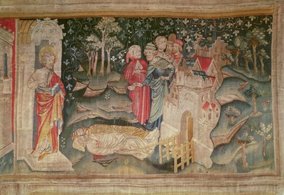 二人の証人の死に続く男性の喜び、いいえ。アンジェの黙示録、1373-87から32 作： Nicolas Bataille