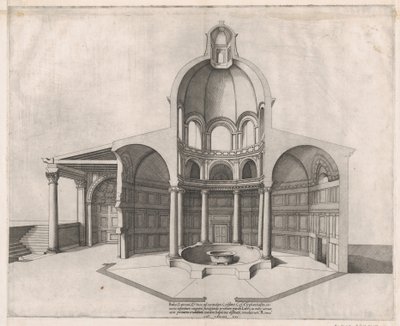 ローマの素晴らしさの鏡: ラテラノスの内部、16 世紀., 16 世紀。 作： Nicolas Beatrizet