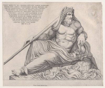 ローマの素晴らしさの鏡：海の神、1560年、1560年。 作： Nicolas Beatrizet