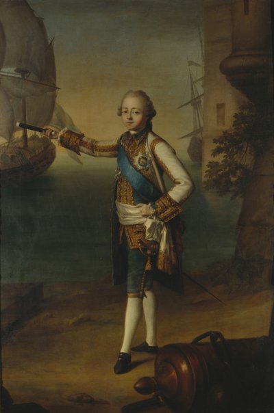 提督の制服を着た大公パベルペトロヴィッチ1754-1801の肖像、1769 作： Nicolas Benjamin Delapierre
