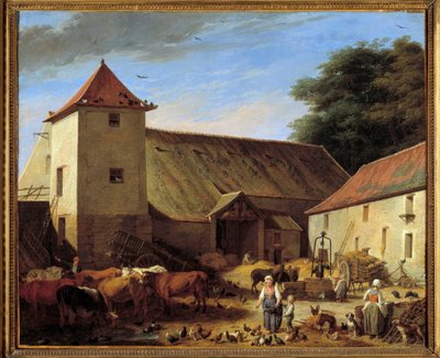 農場の宮廷画 ニコラ・レピシー（1735-1784）作 1784年 日0,64x0,77 m パリ・ルーヴル美術館 作： Nicolas Bernard Lepicie