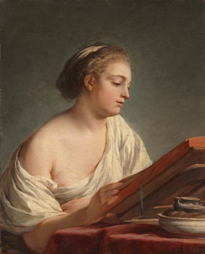 読む女、1769年。 作： Nicolas Bernard Lepicie