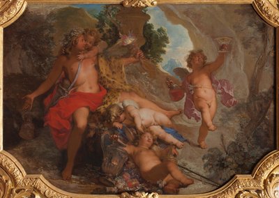 Bacchus mit vier Putten 作： ニコラス・ベルタン