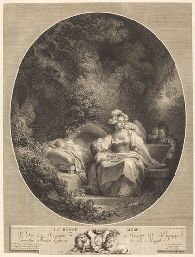 グッド・マザー 作： Nicolas Delaunay after Jean Honoré Fragonard