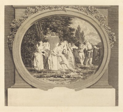 希望を承ります 作： Nicolas Delaunay after Jean Honoré Fragonard