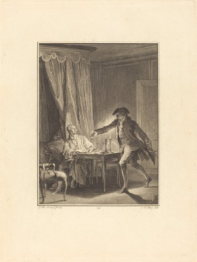 ああ！ あなたの恩人への若い男 作： Nicolas Delaunay after Jean Michel Moreau