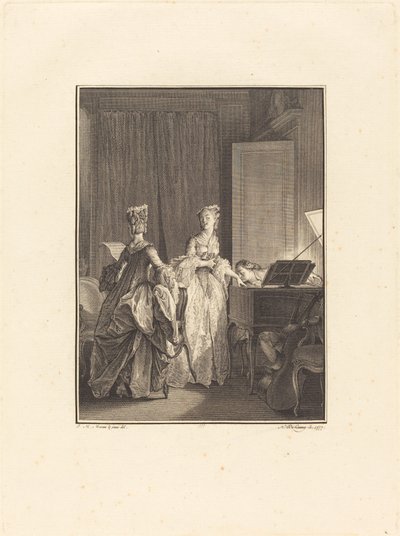 心に感じたキスをこの手に 作： Nicolas Delaunay after Jean Michel Moreau