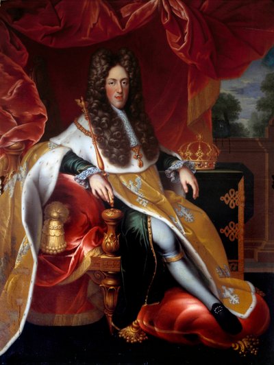 1703年のロレーヌ公レオポルド1世（1679-1729）の足元の肖像画。ニコラ・デュピュイ（1650-1711）による絵画 作： Nicolas Dupuy