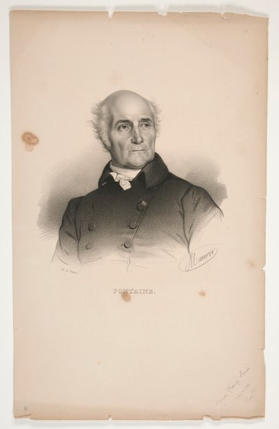 ピエール・フランソワ・ロナール・フォンテーヌの肖像 作： Nicolas Eustache Maurin