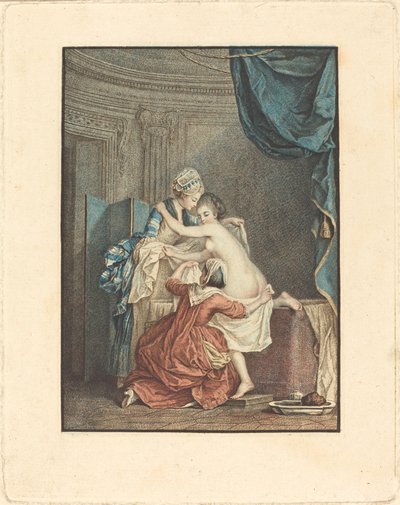 ル・ベイン（お風呂） 作： Nicolas François Regnault after Pierre Antoine Baudouin