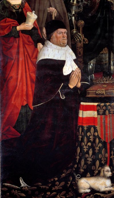 アンジュー王ルネ（1409-1480）の肖像（ナポリのルネ1世、シチリアのルネとも呼ばれる）。ニコラ・フロマン（1461-1483）による絵画 1475年 エクス・アン・プロヴァンスのグラネ美術館 作： Nicolas Froment