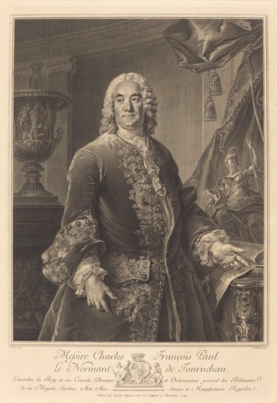 シャルル・フランソワ・ポール・ル・ノルマン・ド・トゥルネヘム 作： Nicolas Gabriel Dupuis after Louis Tocqué