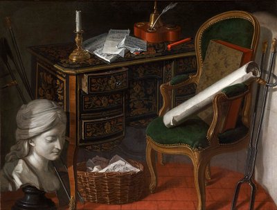 1対のデバント・ド・ケミネ：ライティングデスク、1777 作： Nicolas Henri Jeaurat de Bertry