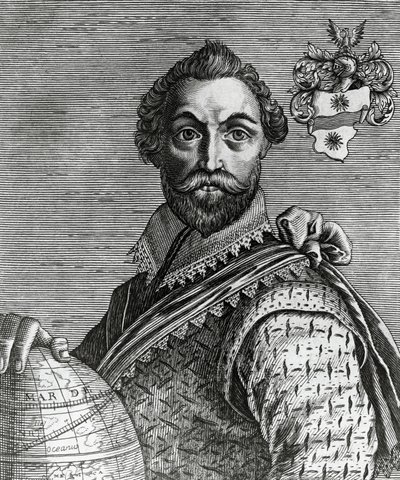 フランシス・ドレイクの肖像 (1540-1596) 作： Nicolas II de Larmessin