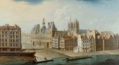 市庁舎とグレーヴ広場、1753 年。 作： Nicolas Jean Baptiste Raguenet