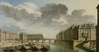 ケ デ オルム、マリー橋、サン ルイ島、1757 年。 作： Nicolas Jean Baptiste Raguenet