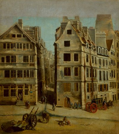 イメージ ノートルダム キャバレー、グレーヴ広場、1751 年。 作： Nicolas Jean Baptiste Raguenet
