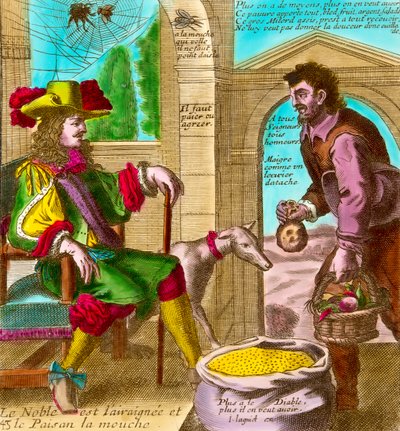 第三相続税：「クモとハエ」または「貴族と農民」 作： Nicolas and Lagniet Jacques Guerard