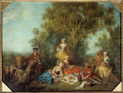秋。ニコラ・ランクレ（1690-1743）の絵画 作： Nicolas Lancret