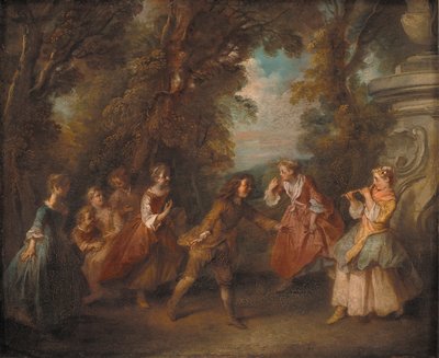 野外で遊ぶ子供たち 作： Nicolas Lancret