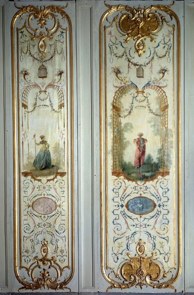 ニコラ・ランクレ（1690-1743）が実現したペイレックホテルの絵画パネル 1725年 パリ、装飾美術 作： Nicolas Lancret