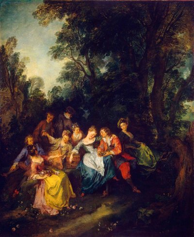 春」、c1730。 作： Nicolas Lancret