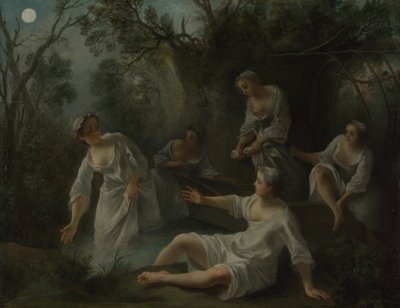 4つの時間：夕方、c。 1740 作： Nicolas Lancret
