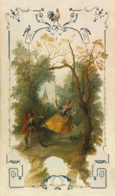 スイング、c。 1723-1727。 作： Nicolas Lancret