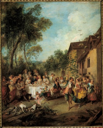 新婚旅行 ニコラ・ランクレ（1690-1743）の絵画 18世紀 アンジェ美術館蔵 作： Nicolas Lancret