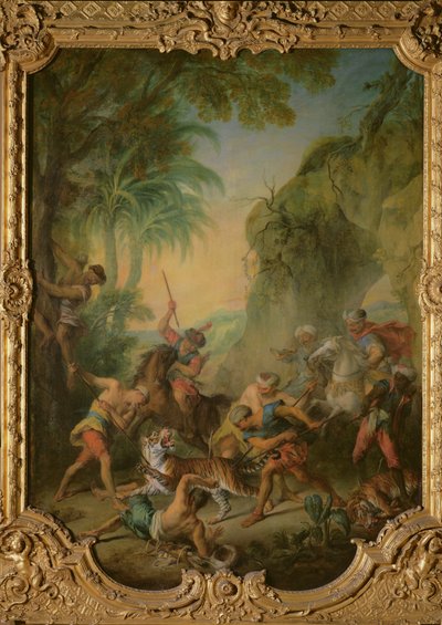 タイガーハント、1736 作： Nicolas Lancret