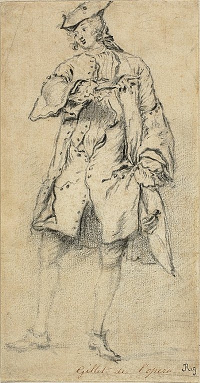 立っている若い男 作： Nicolas Lancret