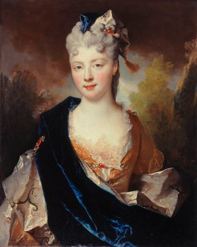マリー・アン・ド・ブルボン・コンデ（1678～1718年）の肖像、ヴァンドーム公爵夫人、1714年。 作： Nicolas Largillière de