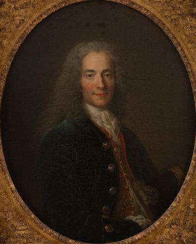 1718年、1718～1724年頃のヴォルテール1694～1778年の肖像画。 作： Nicolas Largillière de