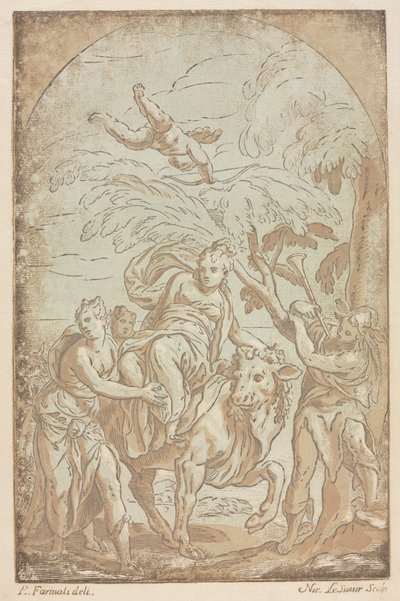 エウロパのレイプ、1725-42。 作： Nicolas LeSueur