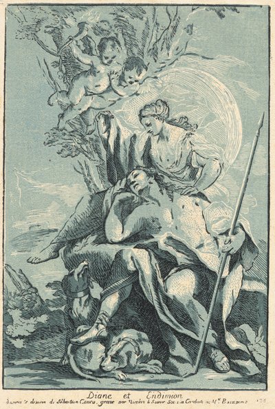 ダイアナとエンディミオン 作： Nicolas Le Sueur after Sebastiano Conca