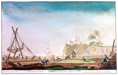 ブレストのマリーナ、c1750-1810 作： Nicolas Marie Ozanne