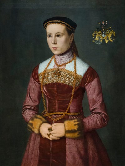 ヴォルフガング・フルターの妻、スザンナ・シュテファン、1560年代初期（油彩・カンヴァス） 作： Nicolas Neufchatel