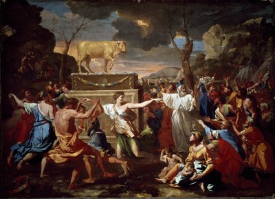 金の子牛の崇拝 作： Nicolas Poussin
