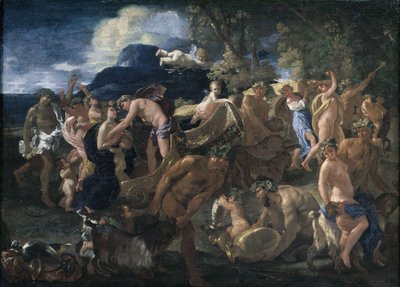 バッカナールあるいはバッカスとアリアドネ 作： Nicolas Poussin