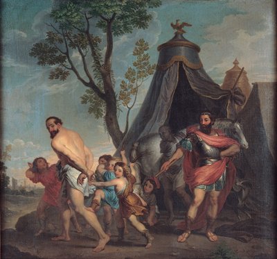 カミルスとファレリーの校長、1635-1640 作： Nicolas Poussin