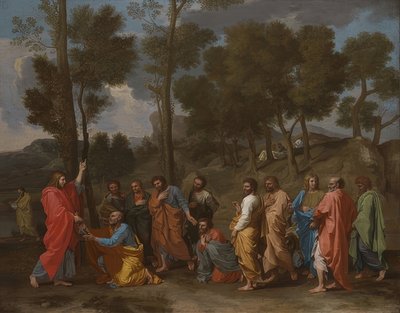 奉献の秘跡（キリストはピーターに鍵を与えます）。 1637-40年頃 作： Nicolas Poussin