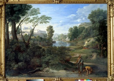 Diogeneがecvilを投げます。ニコラ・プッサンの絵画 作： Nicolas Poussin