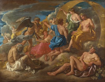 Helios und Phaëton mit Saturn und den vier Jahreszeiten 作： ニコラス・プッサン