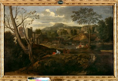 理想的な風景。ニコラ・プッサンの絵画 作： Nicolas Poussin
