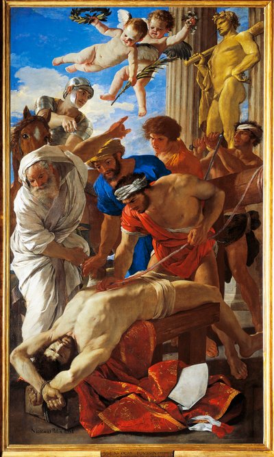 イタリア、ローマ、聖エラスムスの殉教 作： Nicolas Poussin