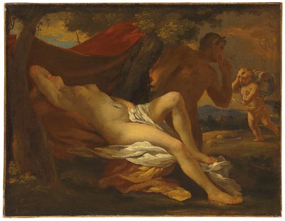 木星とアンティオペ 作： Nicolas Poussin