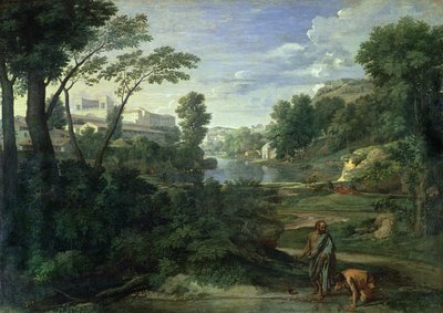 ディオゲネスのある風景 作： Nicolas Poussin