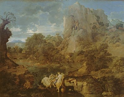ヘラクレスとカクスのいる風景、1656年頃 作： Nicolas Poussin